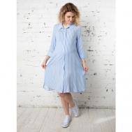 Платье , размер 42-44, белый, голубой Мамуля Красотуля