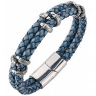 Плетеный браслет, 1 шт., размер 23 см., голубой Цветной Кит