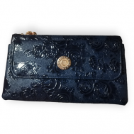 Сумка  клатч  классическая, внутренний карман, регулируемый ремень, синий Bares
