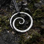Спираль — стальной кулон на шнурке occultist.shop