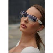 Солнцезащитные очки , квадратные, с защитой от УФ, градиентные, для женщин, белый 10 out of 10
