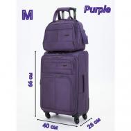 Комплект чемоданов , 68 л, размер M, фиолетовый Pigeon