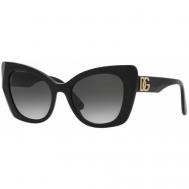 Солнцезащитные очки , бабочка, оправа: пластик, градиентные, с защитой от УФ, для женщин, черный Dolce&Gabbana