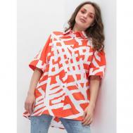 Рубашка  , размер 170-(84-92)-(92-100)/ M/ 42-46, белый, оранжевый Artwizard
