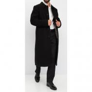 Пальто , демисезон/зима, силуэт прямой, удлиненное, без капюшона, карманы, утепленное, размер 48-176, черный Misteks design