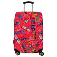 Чехол для чемодана , размер L, синий, розовый LeJoy
