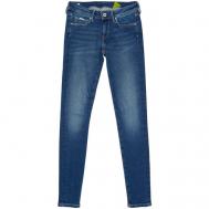 Джинсы скинни  , прилегающие, средняя посадка, стрейч, размер 26, голубой Pepe Jeans