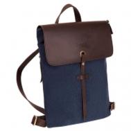 Рюкзак , синий, коричневый Dr.Koffer