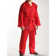 Кимоно  для рукопашного боя  с поясом, размер 140, красный Эквоис