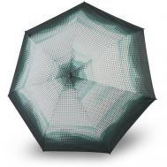 Мини-зонт , механика, 5 сложений, купол 90 см., 7 спиц, система «антиветер», чехол в комплекте, черный, зеленый Knirps