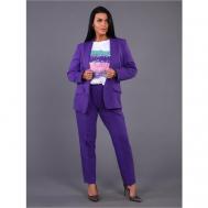 Костюм , футболка и брюки, повседневный стиль, полуприлегающий силуэт, манжеты, размер 56, фиолетовый BUYPOLMAN