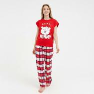Пижама , размер 44, красный KAFTAN