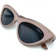 Солнцезащитные очки , кошачий глаз, оправа: пластик, с защитой от УФ, для женщин, бежевый Smakhtin'S eyewear & accessories