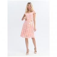 Платье прилегающее, до колена, подкладка, размер 46, розовый Yimixiu