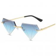 Солнцезащитные очки , узкие, оправа: металл, золотой Нет бренда