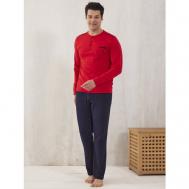 Пижама , размер XXL, синий, красный Relax Mode