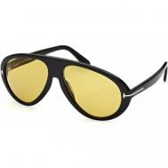 Солнцезащитные очки , авиаторы, оправа: пластик, с защитой от УФ, черный Tom Ford