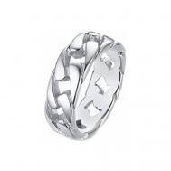 Кольцо , нержавеющая сталь, размер 18, серебряный DG Jewelry