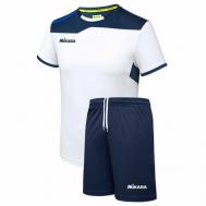 Форма  волейбольная, футболка и шорты, размер 2XL, белый, синий MIKASA