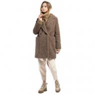 Пальто   демисезонное, размер 48, коричневый Alef