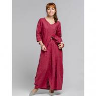 Костюм , блуза и юбка, повседневный стиль, свободный силуэт, пояс на резинке, размер 50-52, красный Kayros
