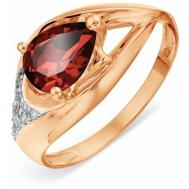 Кольцо АЙМИЛА, красное золото, 585 проба, гранат, фианит, размер 18, золотой, красный Аймила