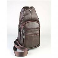 Рюкзак  кросс-боди  O-504-8104-кор, фактура гладкая, коричневый Мy Вags