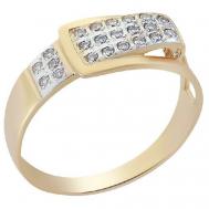 Кольцо, красное золото, 585 проба, фианит, размер 18.5, золотой, красный Atoll