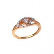 Кольцо , красное золото, 585 проба, бриллиант, размер 16 DIAMOND PRIME