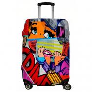 Чехол для чемодана , размер L, серый, оранжевый LeJoy