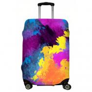 Чехол для чемодана , размер L, фиолетовый, голубой LeJoy