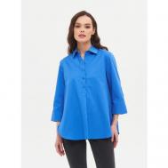 Блуза  , длинный рукав, размер 46 GER, голубой Gerry Weber