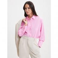 Блуза  , повседневный стиль, длинный рукав, размер S, розовый ZARINA