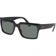 Солнцезащитные очки Luxottica, прямоугольные, оправа: пластик, с защитой от УФ, поляризационные, черный Ray-Ban