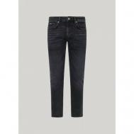 Джинсы скинни , прилегающий силуэт, низкая посадка, стрейч, размер 40/32, черный Pepe Jeans
