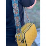 Ремень для сумки  кросс-боди  Плечевой ремень / Съемный ремень с регулируемой длиной, текстиль, голубой Диобаза
