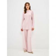 Костюм, джемпер и брюки, повседневный стиль, вязаная, трикотажный, размер onesize, розовый TIS