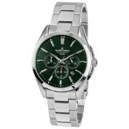 Наручные часы  Classic 61669, серебряный, зеленый Jacques Lemans