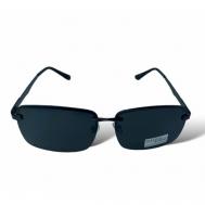Солнцезащитные очки , квадратные, оправа: металл, ударопрочные, поляризационные, для мужчин, черный marinx