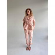Блуза  , короткий рукав, размер 40, розовый Bunny Poem