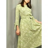 Платье-поло прилегающее, размер 44, зеленый LIS.KA
