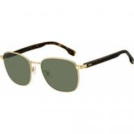 Солнцезащитные очки BOSS, прямоугольные, оправа: металл, с защитой от УФ, для мужчин, золотой Hugo Boss