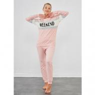Пижама , длинный рукав, размер 44/46, розовый Relax Mode