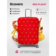 Чехол для чемодана , 40 л, размер S, золотой, красный itcovers