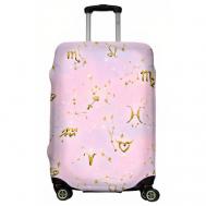 Чехол для чемодана , размер M, белый, желтый LeJoy