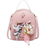 Рюкзак  клатч , фактура гладкая, розовый Adventure Chic