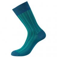 Носки , размер 45-47, синий, зеленый PHILIPPE MATIGNON