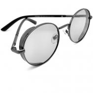 Солнцезащитные очки , круглые, оправа: металл, поляризационные, с защитой от УФ, фотохромные, серый Smakhtin'S eyewear & accessories
