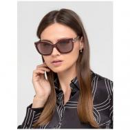 Солнцезащитные очки , кошачий глаз, оправа: пластик, ударопрочные, зеркальные, поляризационные, для женщин, бордовый KALITA