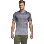 Беговая футболка , силуэт прямой, размер m, серый Adidas